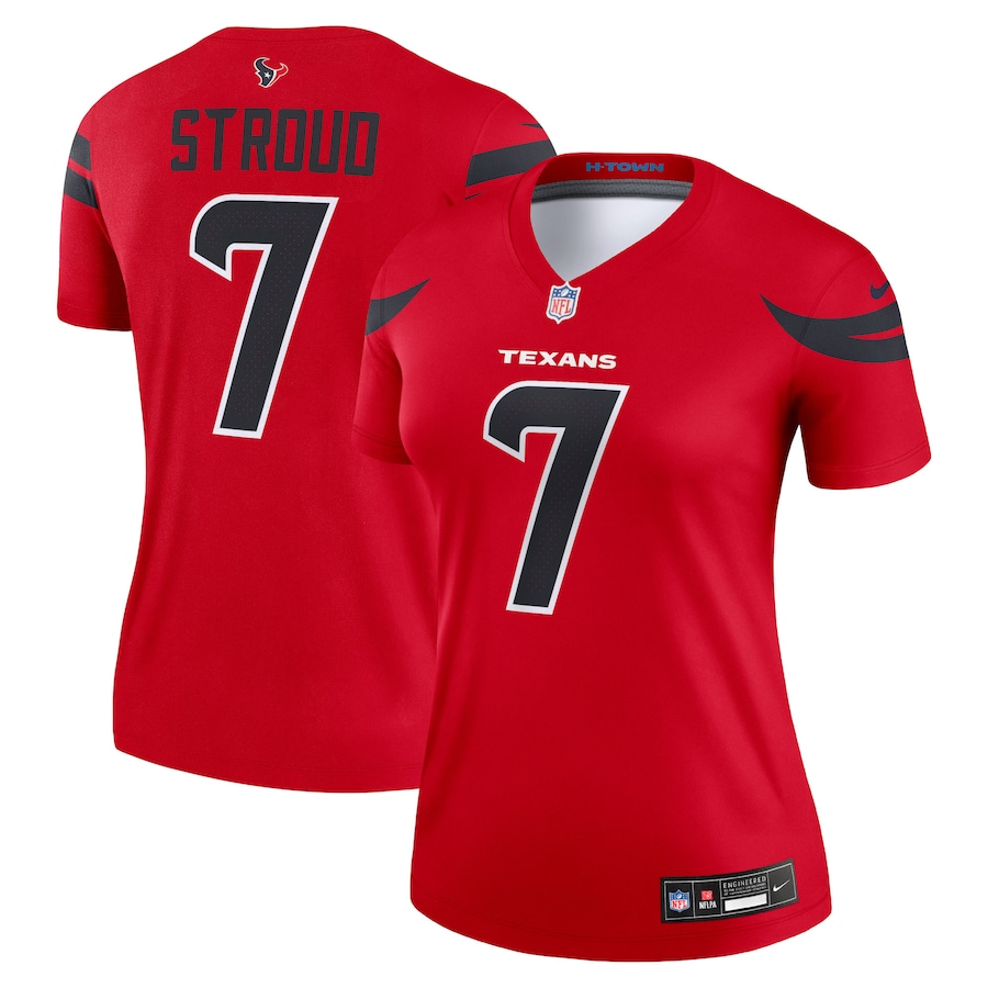 Women's Houston Texans C.J. Stroud Nike Red Alternate Legend Player Performance Top - Jersey