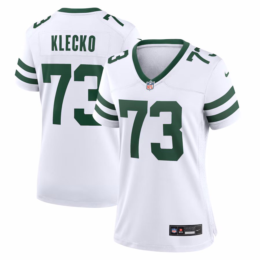 Women's New York Jets Joe Klecko Nike White Legacy Retired Player Game Jersey - Jersey