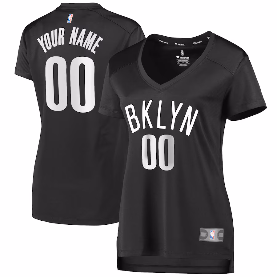 Women's Brooklyn Nets Fanatics Charcoal Fast Break Replica Custom Jersey - Statement Edition - Jersey