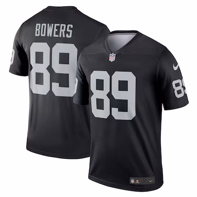 Men's Las Vegas Raiders Brock Bowers Nike Black Team Legend Jersey - Jersey