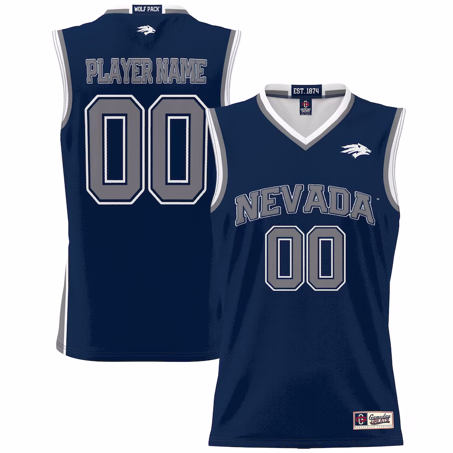 Nevada Wolf Pack GameDay Greats Men's NIL Pick-A-Player Lightweight Basketball Jersey - Navy - Jersey