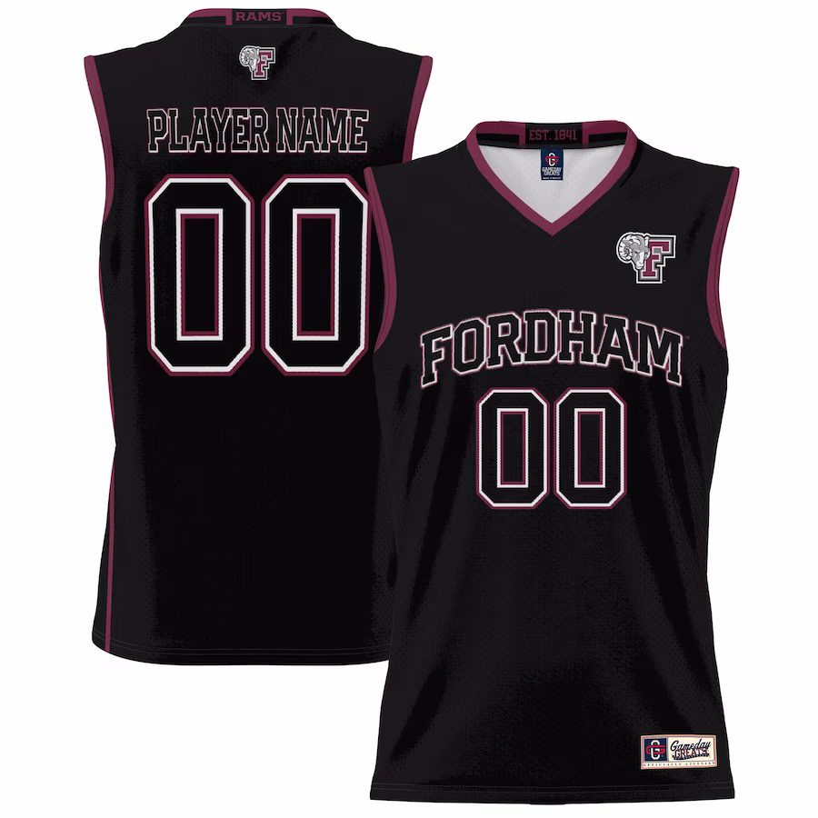 Fordham Rams GameDay Greats Unisex NIL Pick-A-Player Lightweight Women's Basketball Jersey - Black - Jersey