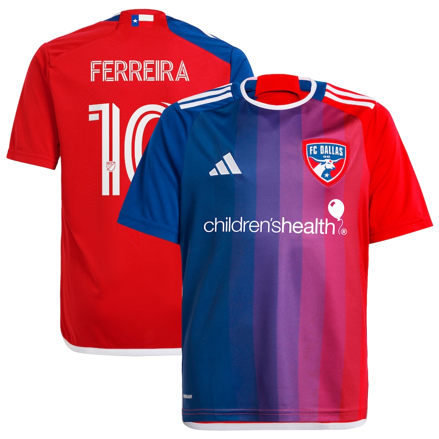 Youth FC Dallas Jesus Ferreira adidas Navy 2024 After Burner Replica Player Jersey - Jersey