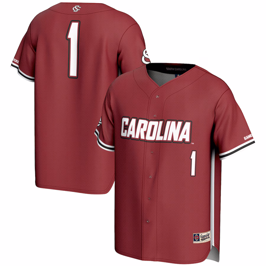 Men's GameDay Greats #1 Garnet South Carolina Gamecocks Lightweight Baseball Fashion Jersey - Jersey