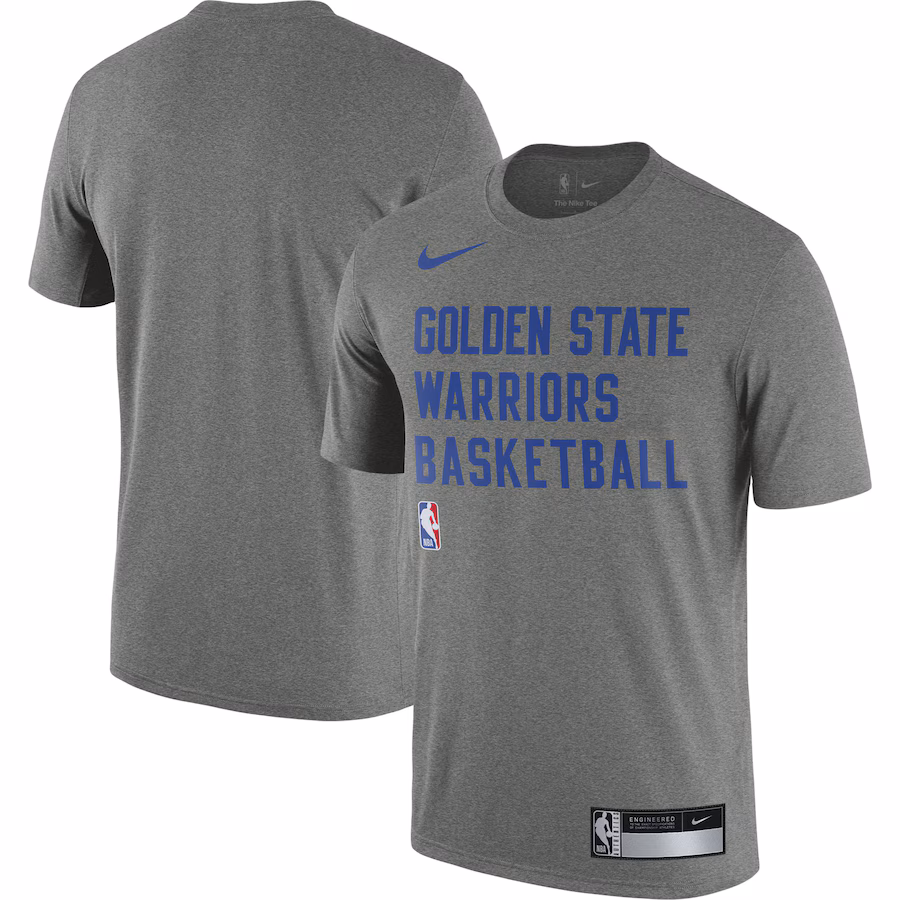Men's Golden State Warriors Nike Heather Gray 2023/24 Sideline Legend Performance Practice T-Shirt - Jersey