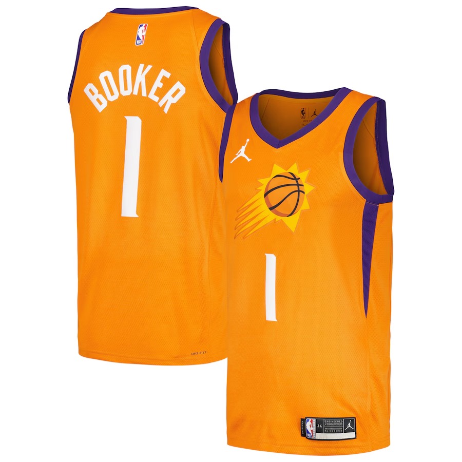 Men's Phoenix Suns Devin Booker Jordan Brand Orange Swingman Player Jersey - Statement Edition - Jersey