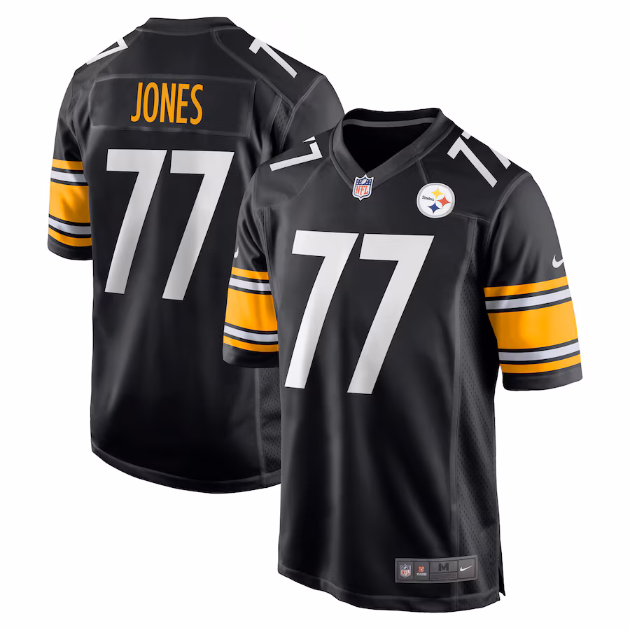 Men's Pittsburgh Steelers Broderick Jones Nike Black Game Jersey - Jersey