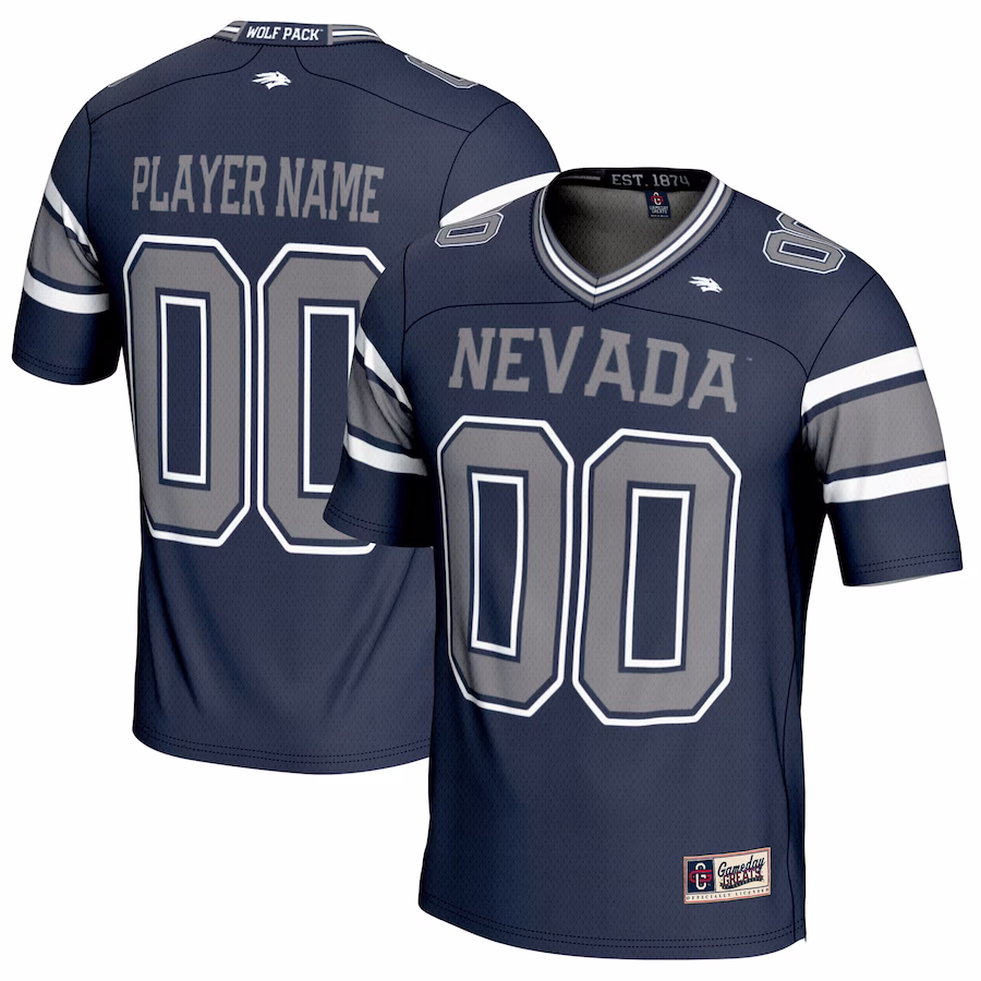 Nevada Wolf Pack GameDay Greats NIL Pick-A-Player Football Jersey - Navy - Jersey