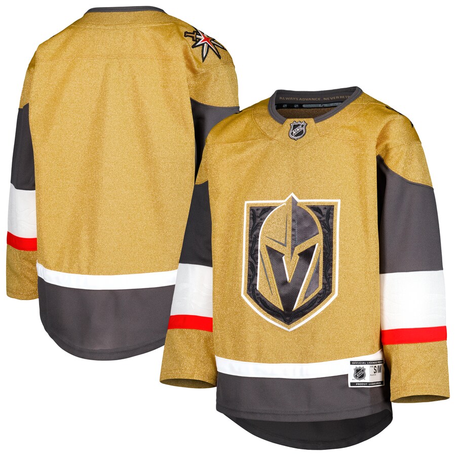 Youth Vegas Golden Knights Gold 2021/22 Alternate Premier Jersey - Jersey