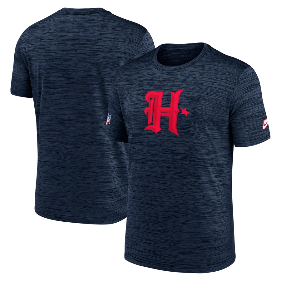 Men's Houston Texans Nike Navy Alternate Logo Velocity Performance T-Shirt - Jersey