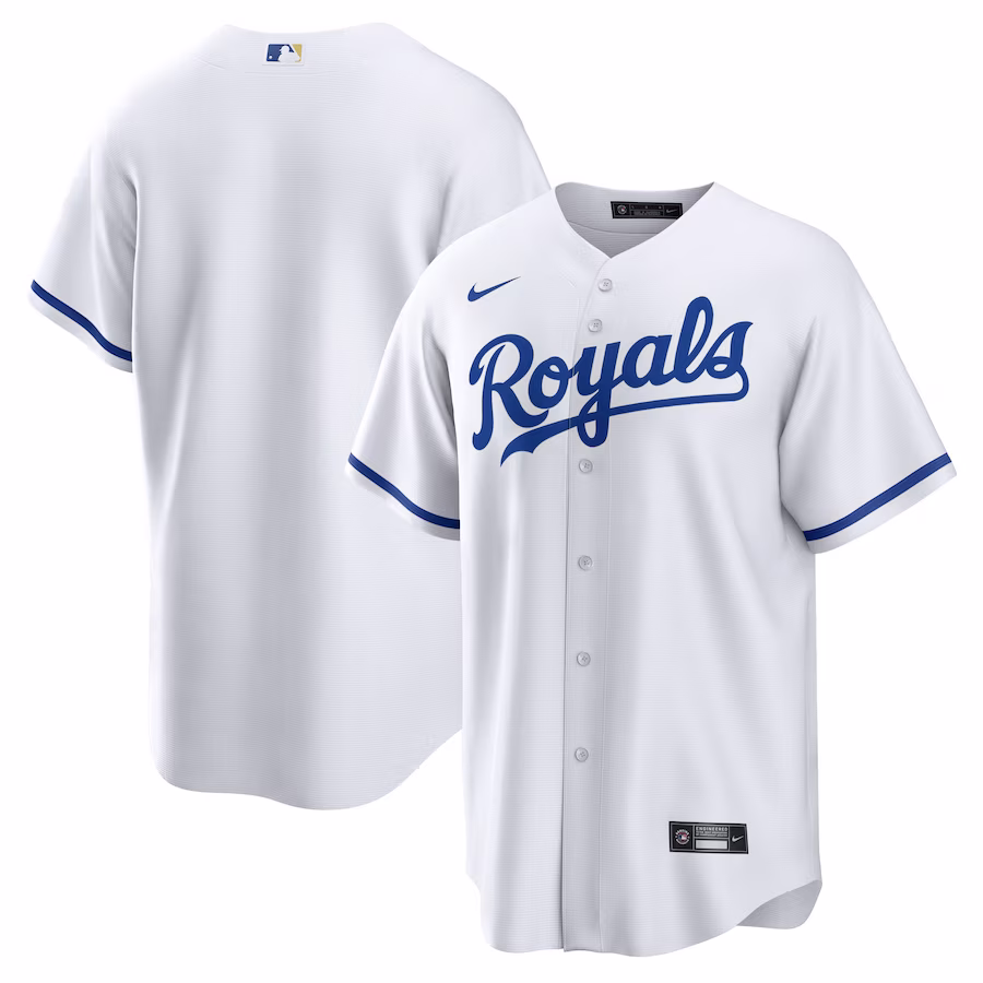 Men's Kansas City Royals Nike White Home Blank Replica Jersey - Jersey