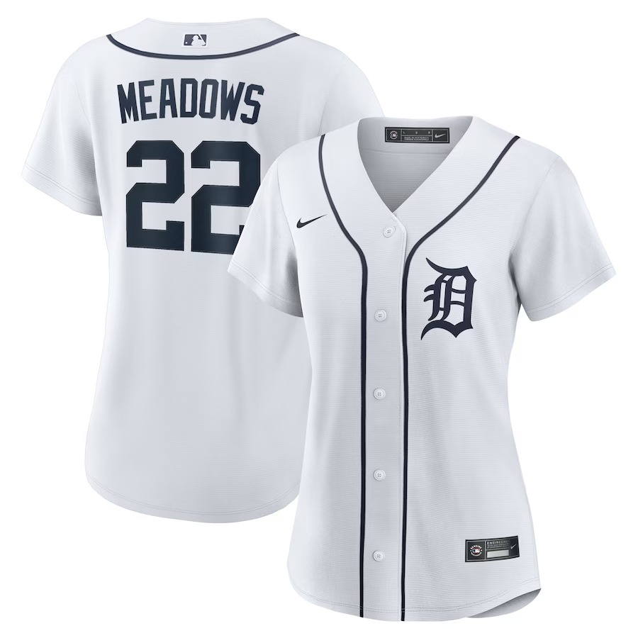 Women's Detroit Tigers Parker Meadows Nike White Home Replica Jersey - Jersey