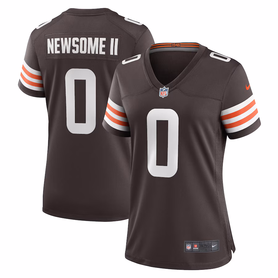 Women's Cleveland Browns Greg Newsome II Nike Brown Team Game Jersey - Jersey