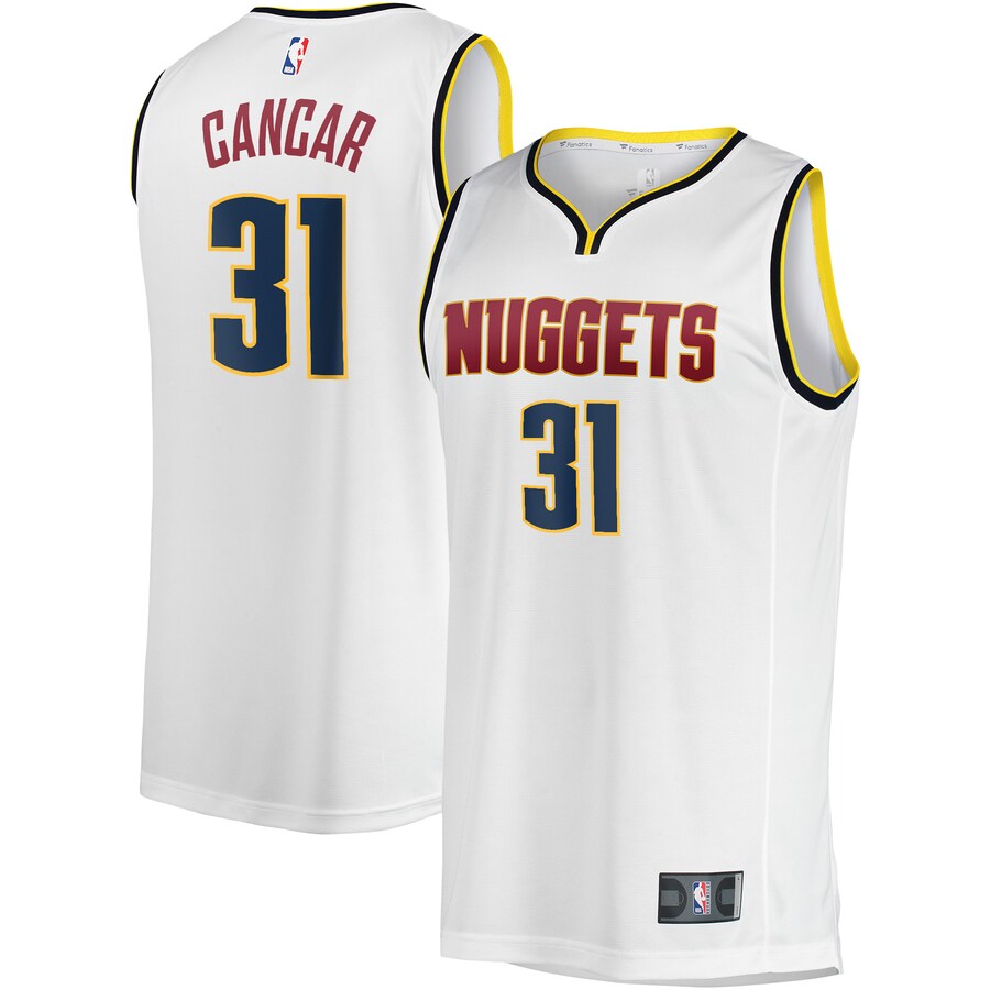 Men's Denver Nuggets Vlatko Cancar Fanatics White Fast Break Player Jersey - Association Edition - Jersey