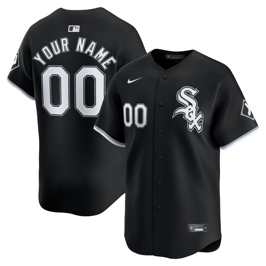 Men's Chicago White Sox  Nike Black  Alternate Limited Custom Jersey - Jersey
