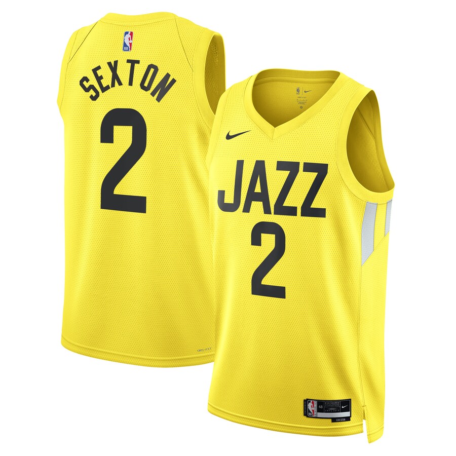Unisex Utah Jazz Collin Sexton Nike Gold Swingman Jersey - Icon Edition - Jersey