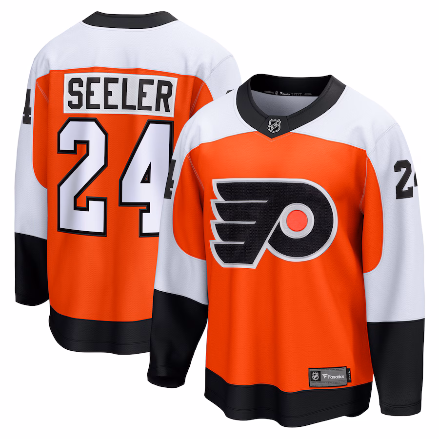Men's Philadelphia Flyers Nick Seeler Fanatics Orange Home Breakaway Jersey - Jersey