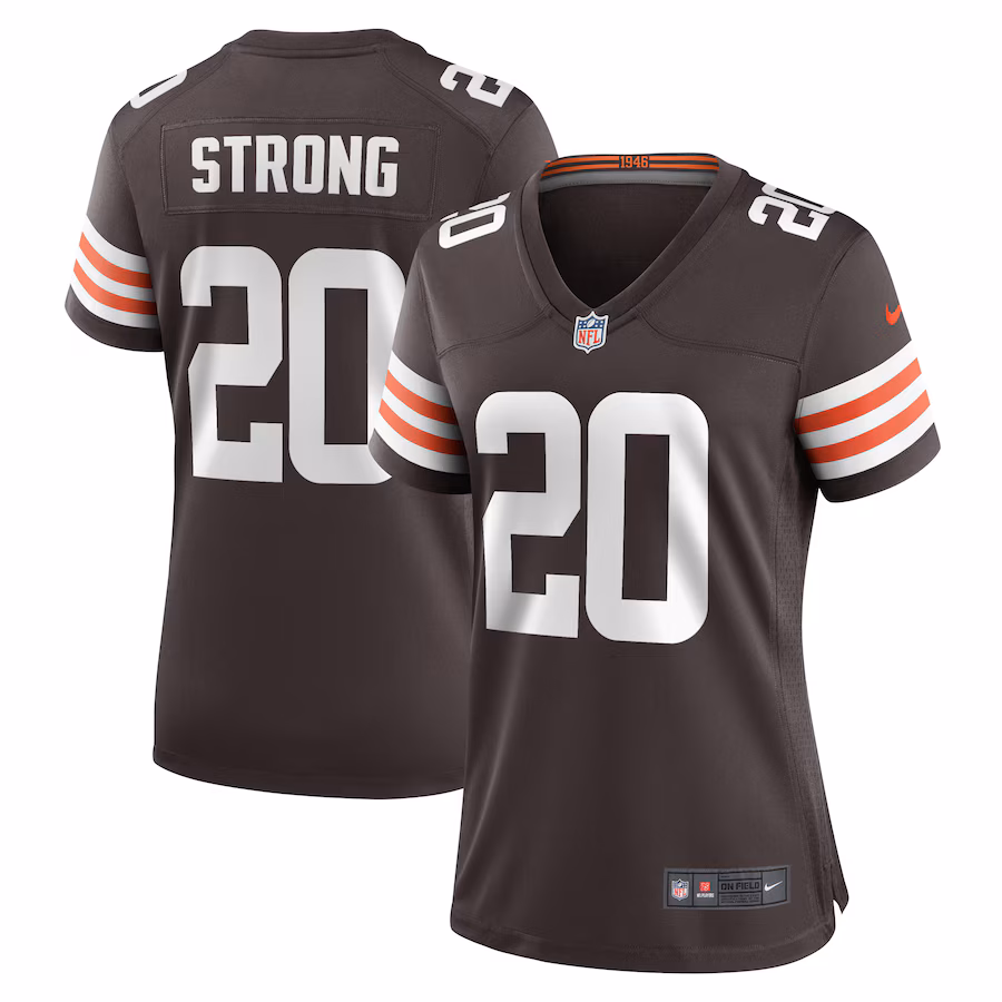Women's Cleveland Browns Pierre Strong Jr. Nike  Brown Team Game Jersey - Jersey