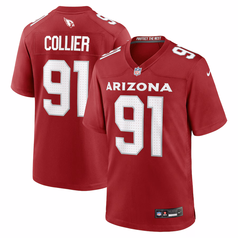 Men's Arizona Cardinals L.J. Collier Nike Cardinal Team Game Jersey - Jersey