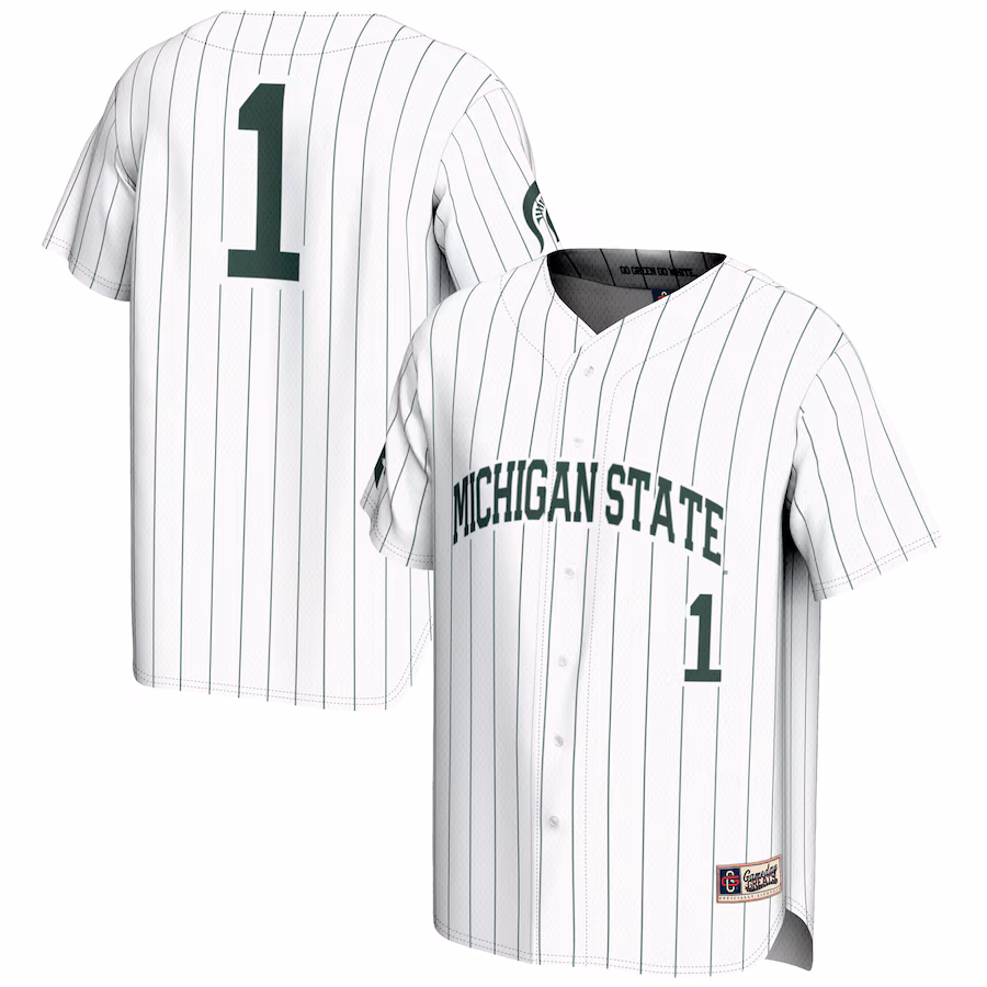 Youth GameDay Greats #1 White Michigan State Spartans Lightweight Baseball Jersey - Jersey