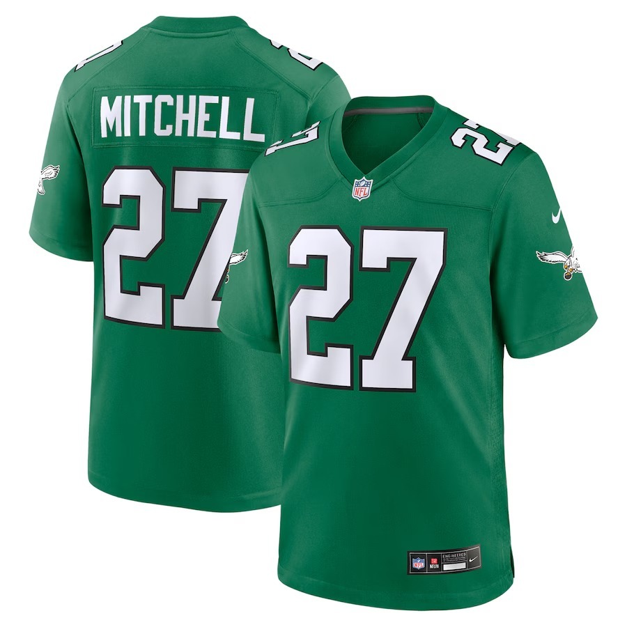 Men's Philadelphia Eagles Quinyon Mitchell Nike Kelly Green Alternate Game Jersey - Jersey