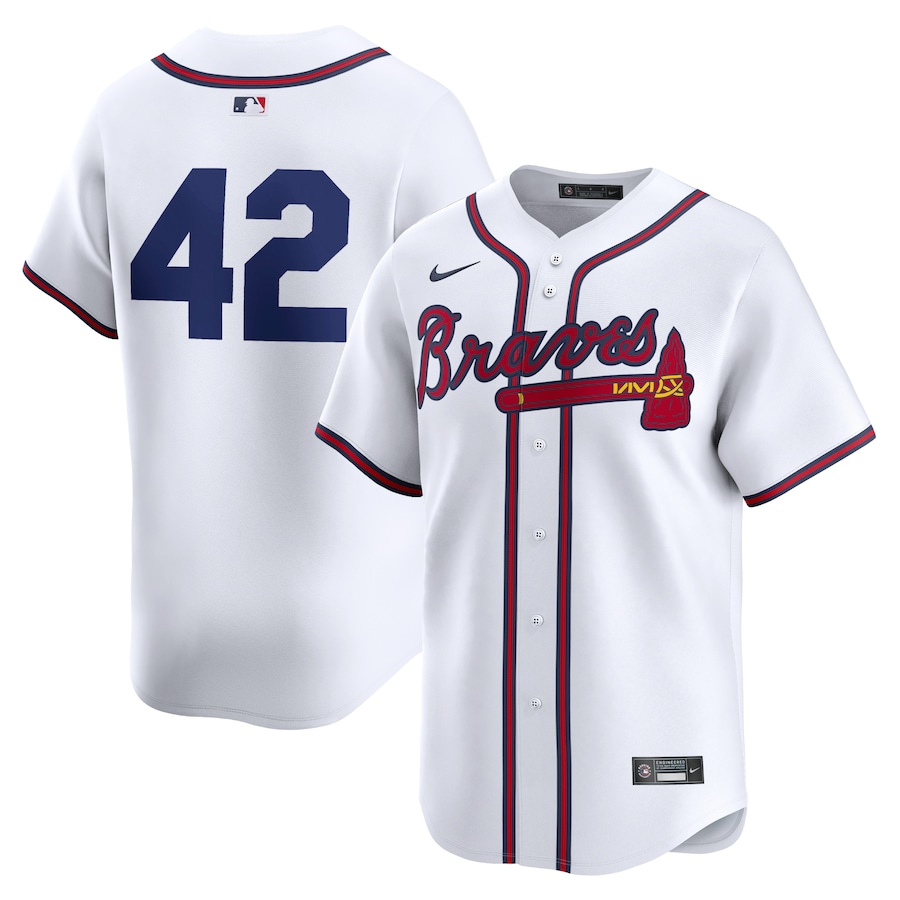 Men's Atlanta Braves  Nike White 2024 Jackie Robinson Day Home Limited Jersey - Jersey