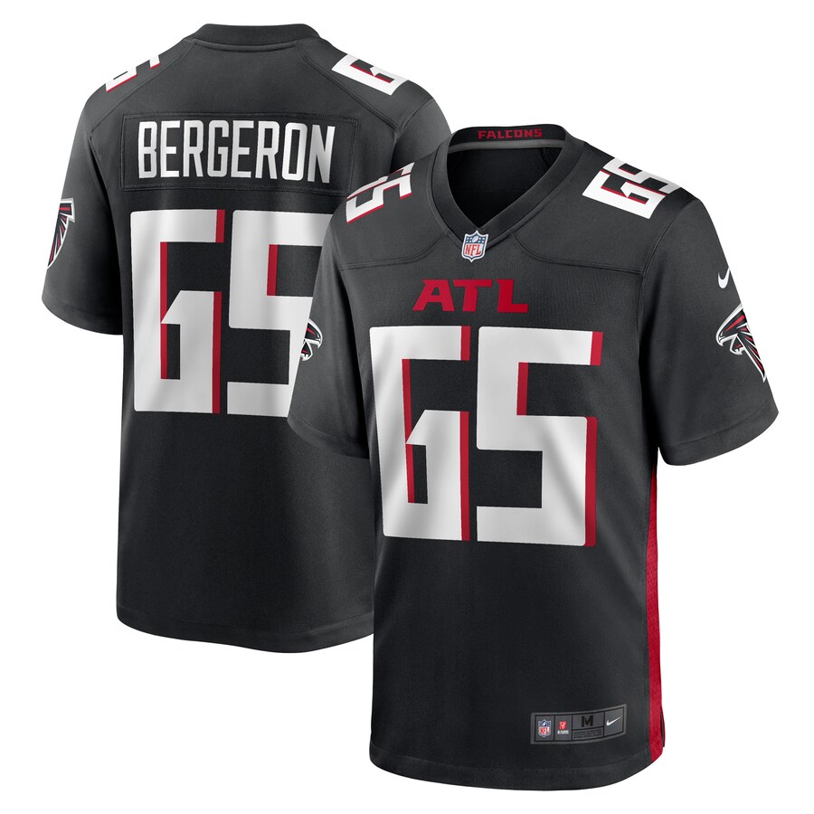 Men's Atlanta Falcons Matthew Bergeron Nike  Black Team Game Jersey - Jersey