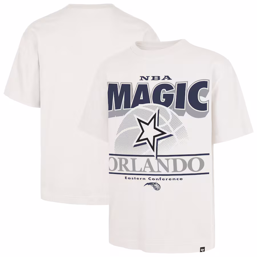 Men's Orlando Magic  '47 White City Edition Shifty Foundation T-Shirt - Jersey