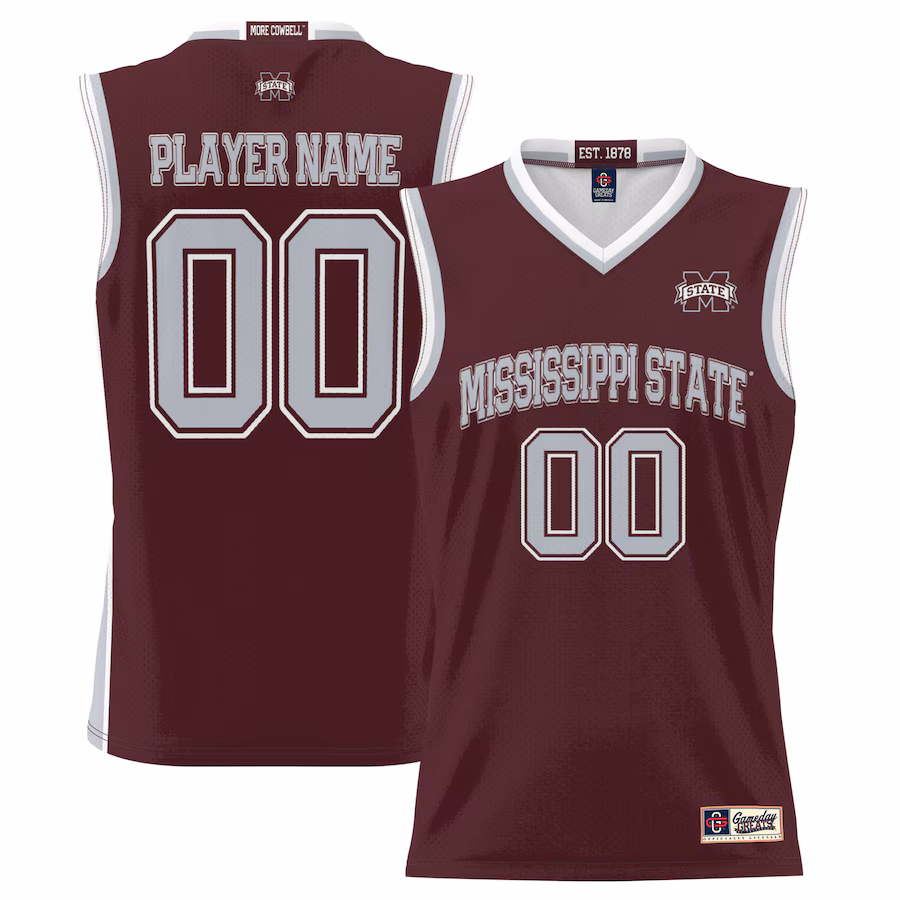 Mississippi State Bulldogs GameDay Greats Men's NIL Pick-A-Player Lightweight Basketball Jersey - Maroon - Jersey