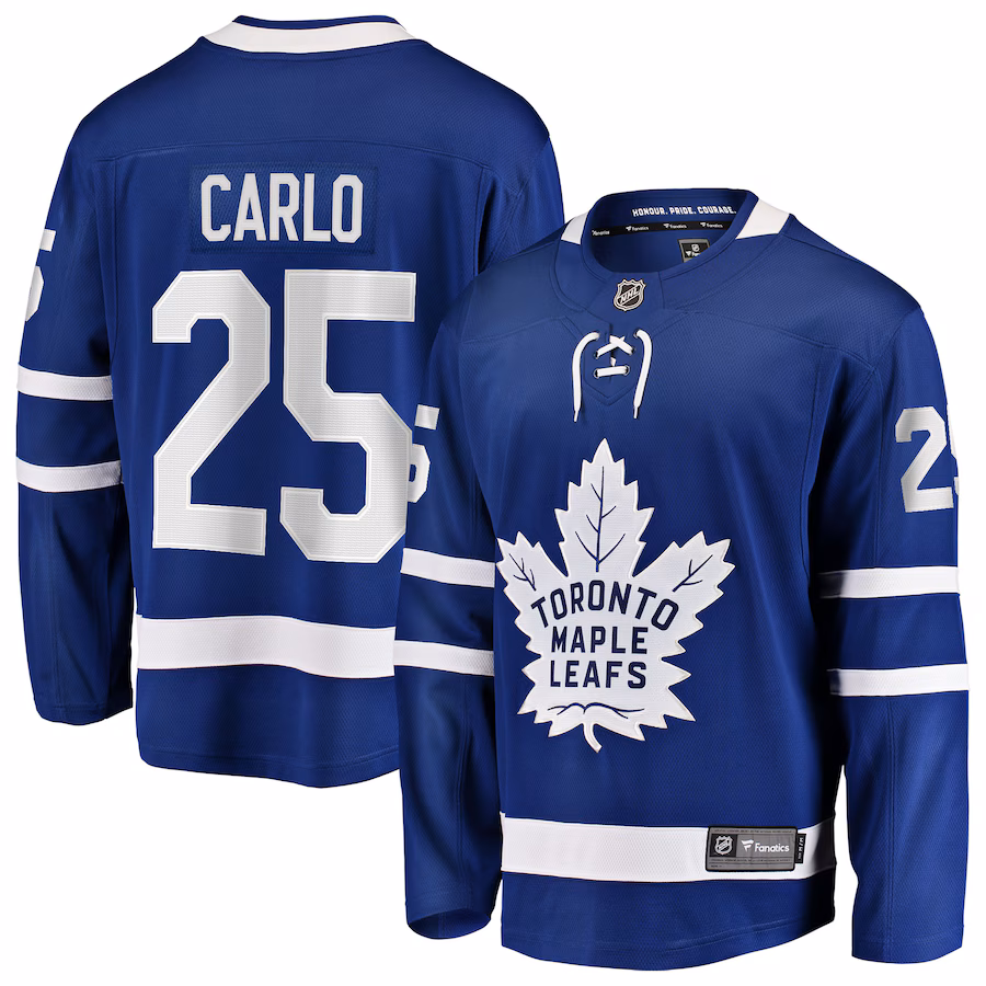 Men's Toronto Maple Leafs Brandon Carlo Fanatics Blue Home Breakaway Jersey - Jersey