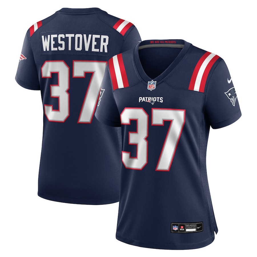 Women's New England Patriots Jack Westover Nike Navy Team Game Jersey - Jersey