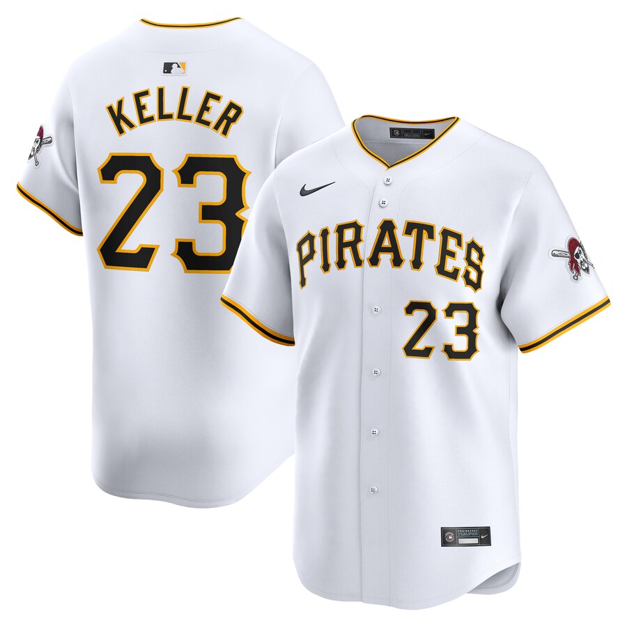Men's Pittsburgh Pirates Mitch Keller Nike White Home Limited Player Jersey - Jersey