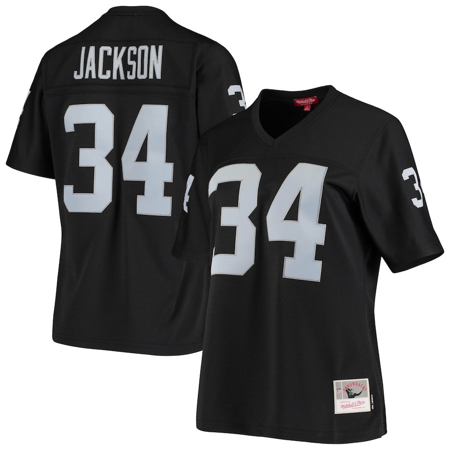 Women's Las Vegas Raiders Bo Jackson Mitchell & Ness Black 1988 Legacy Replica Jersey - Jersey
