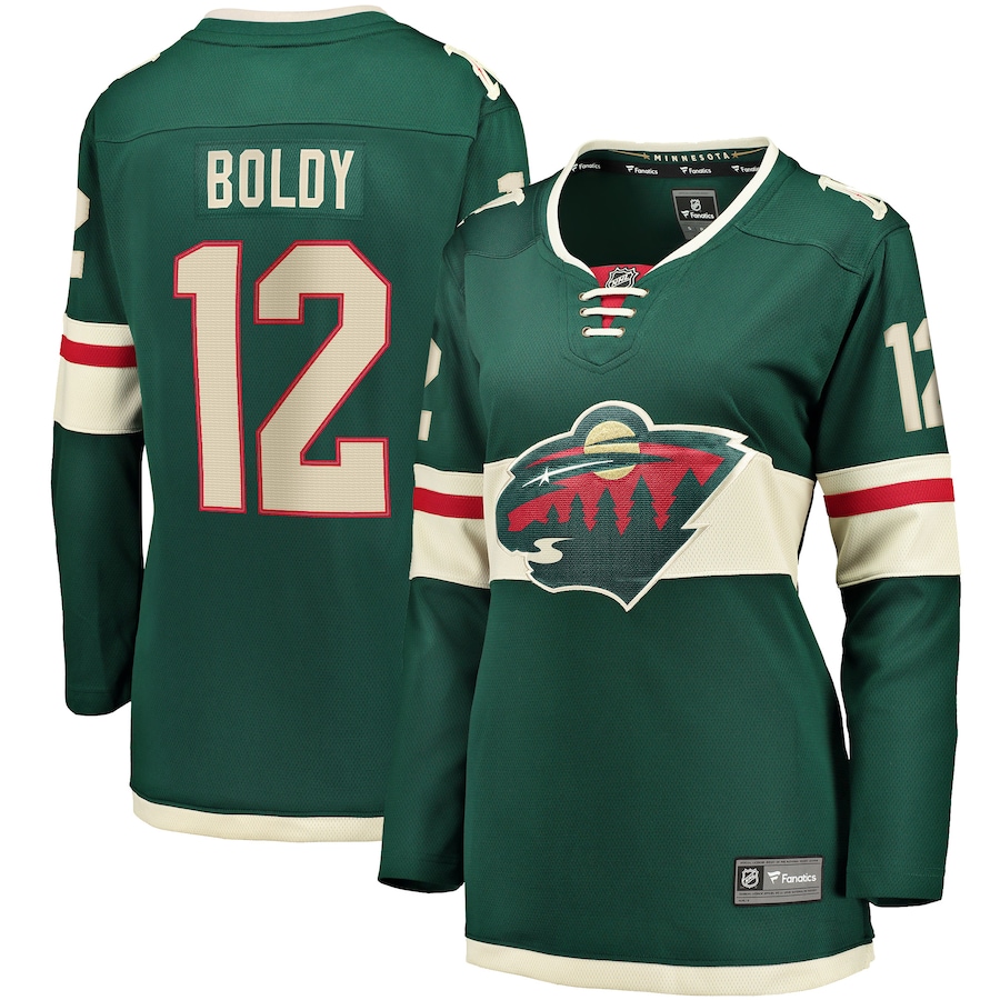 Women's Minnesota Wild Matthew Boldy Fanatics Green Home Breakaway Player Jersey - Jersey