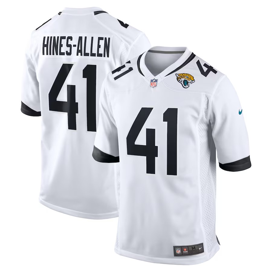 Men's Jacksonville Jaguars Josh Hines-Allen Nike White Player Game Jersey - Jersey