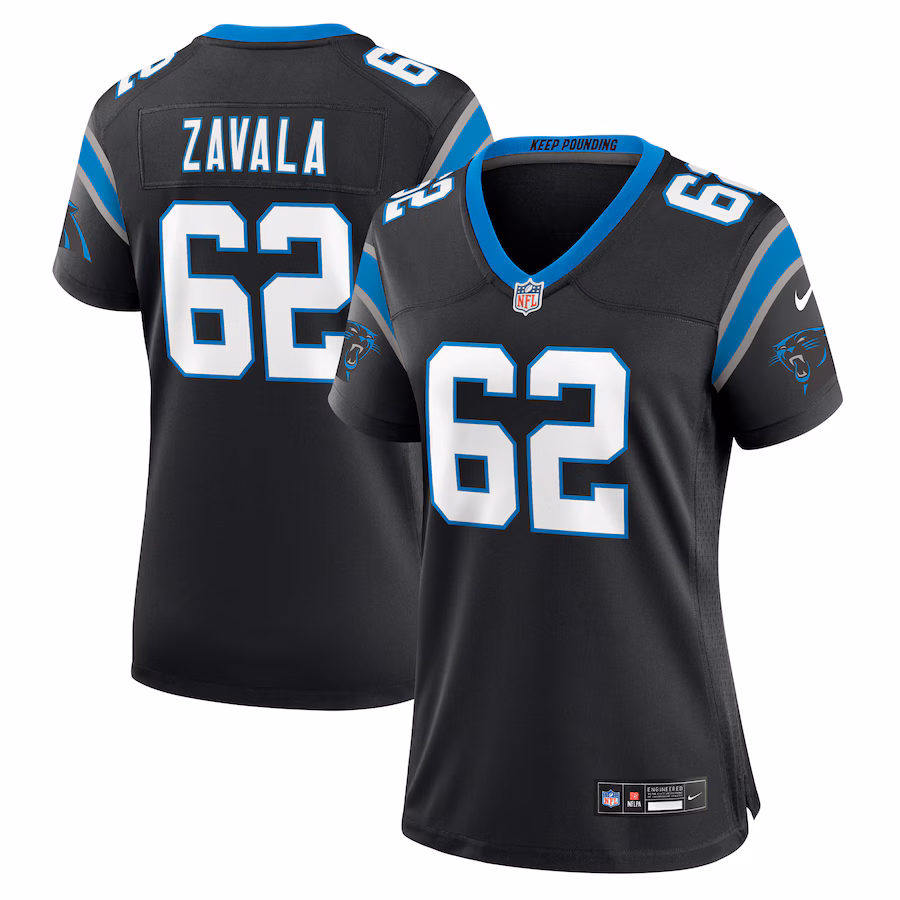 Women's Carolina Panthers Chandler Zavala Nike Black Game Jersey - Jersey