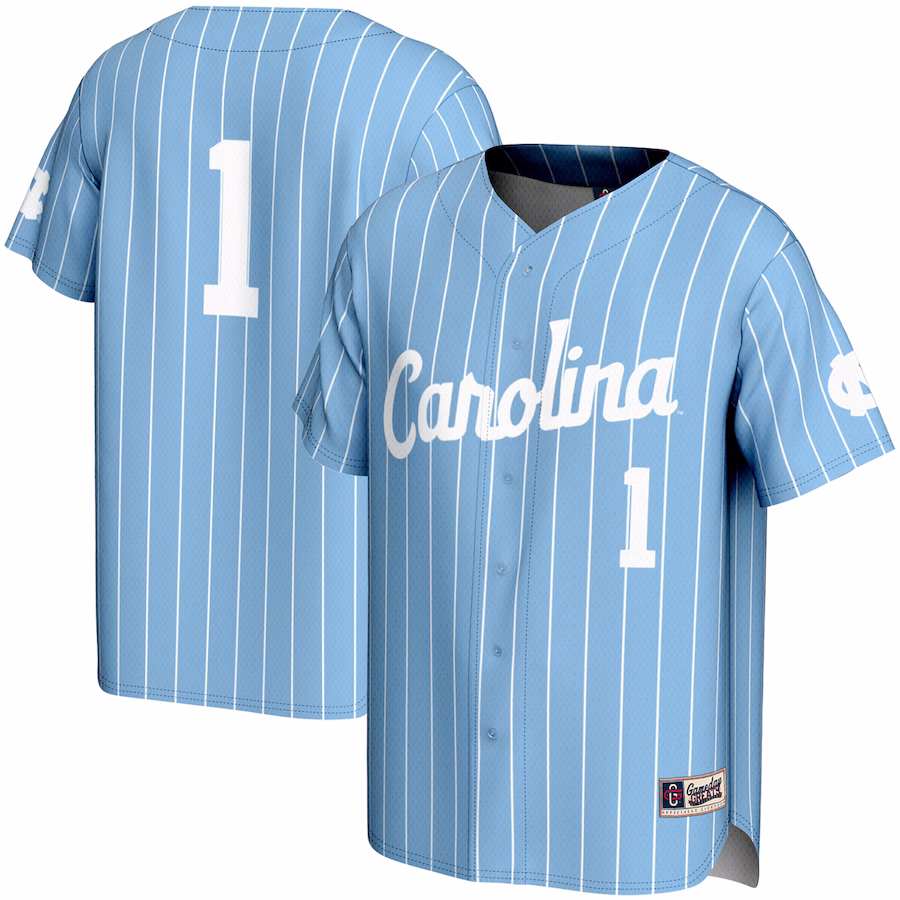 #1 North Carolina Tar Heels GameDay Greats Lightweight Baseball Jersey - Carolina Blue - Jersey