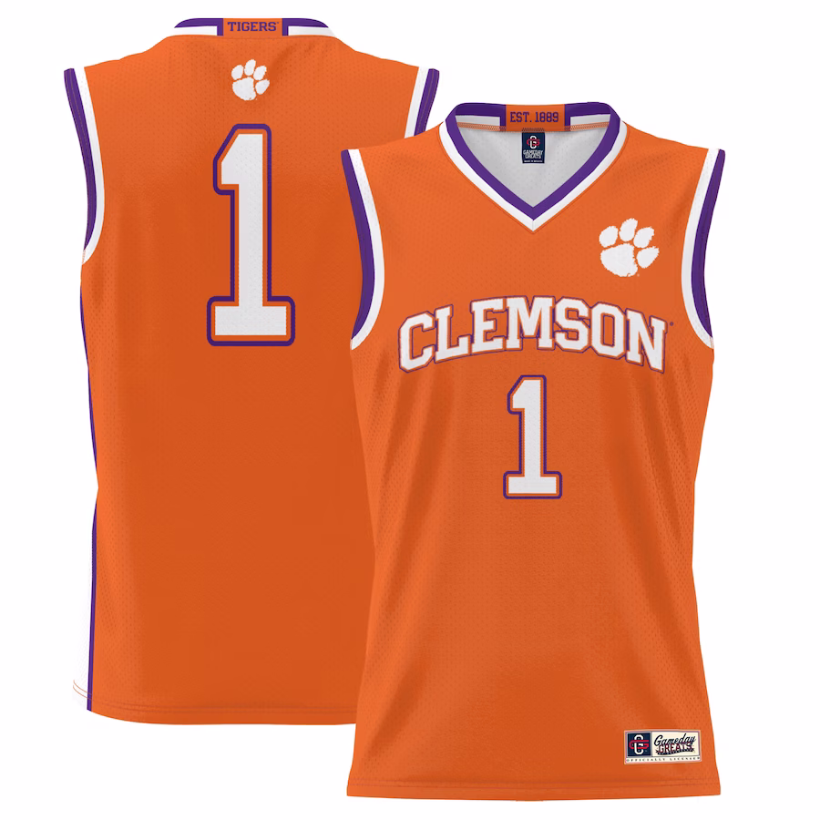 #1 Clemson Tigers GameDay Greats Youth Lightweight Basketball Jersey - Orange - Jersey