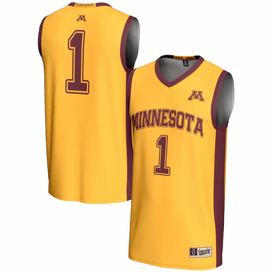 Unisex GameDay Greats #1 Gold Minnesota Golden Gophers Lightweight Basketball Jersey - Jersey
