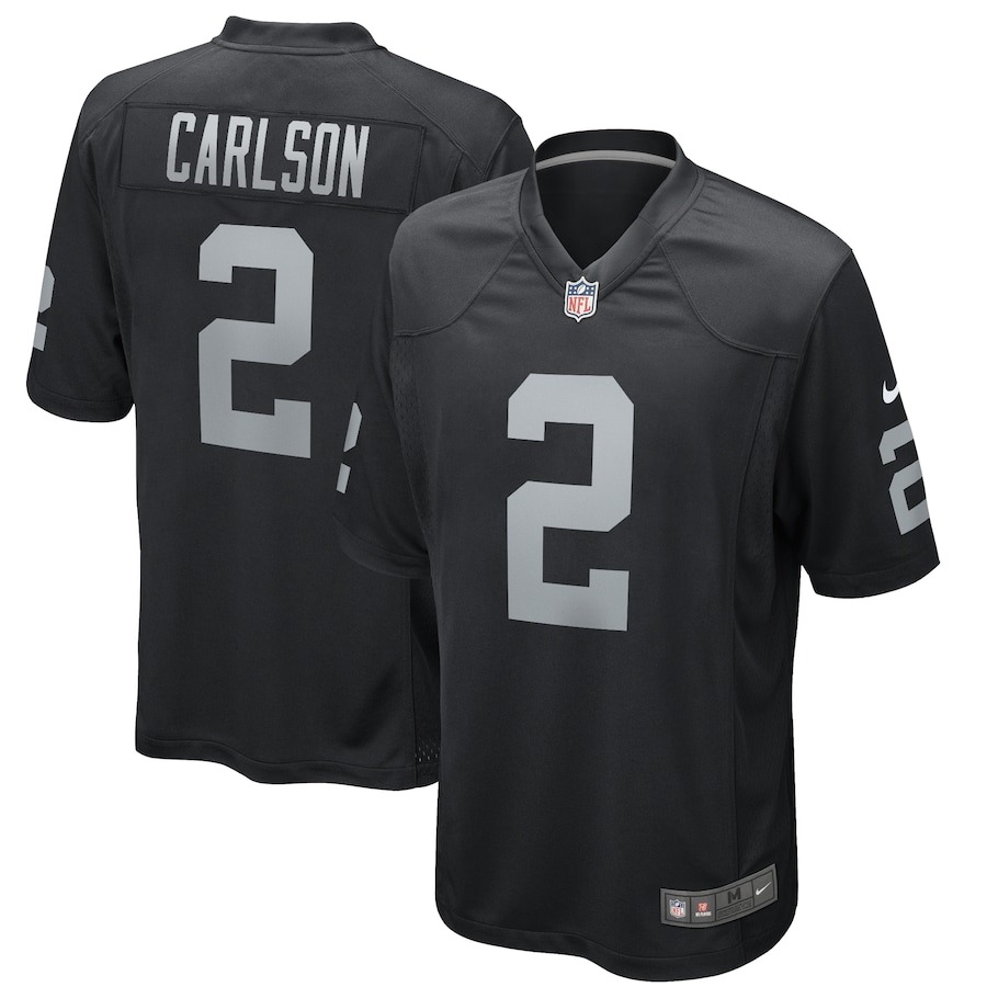 Men's Las Vegas Raiders Daniel Carlson Nike Black Game Player Jersey - Jersey