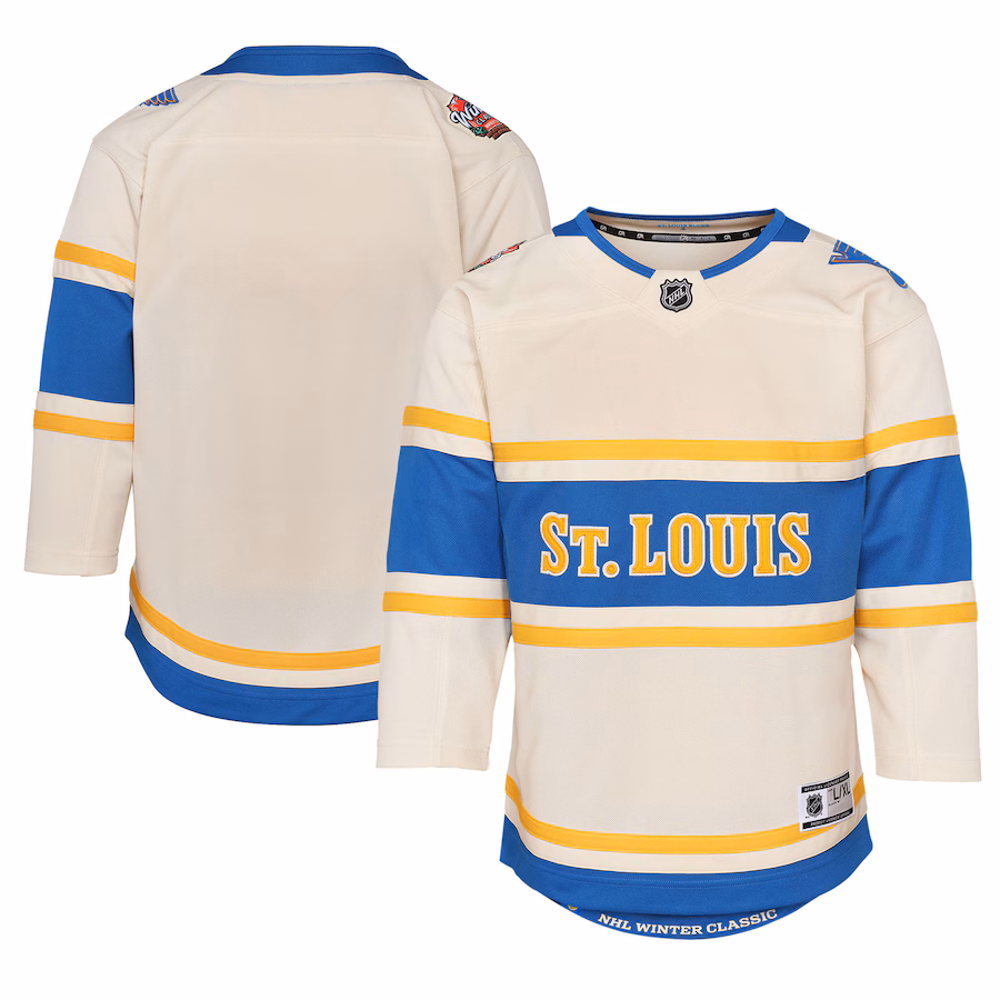 Youth St. Louis Blues Cream 2025 NHL Winter Classic Premier Jersey - Jersey