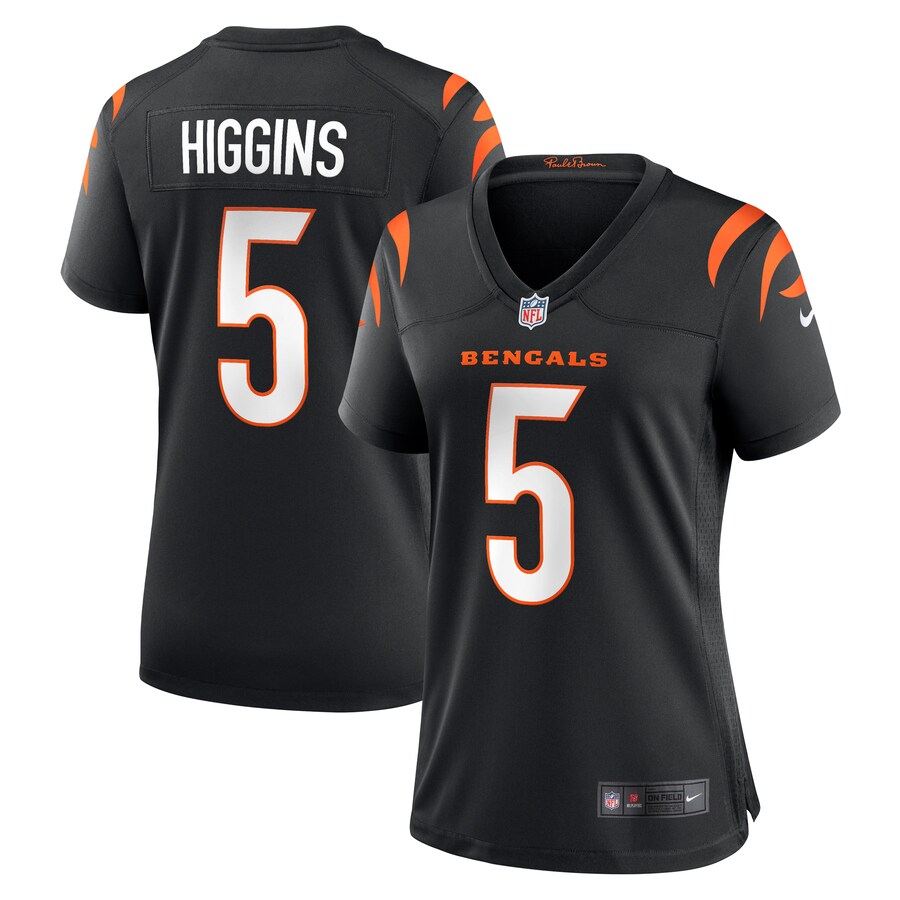 Women's Cincinnati Bengals Tee Higgins Nike Black Game Player Jersey - Jersey