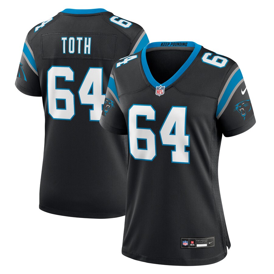 Women's Carolina Panthers Brett Toth Nike  Black  Game Jersey - Jersey