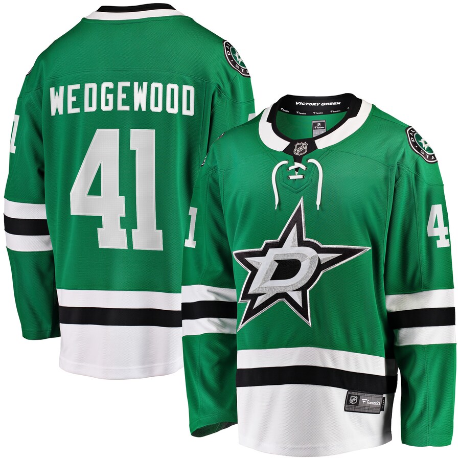Men's Dallas Stars Scott Wedgewood Fanatics Branded Kelly Green Home Breakaway Player Jersey - Jersey