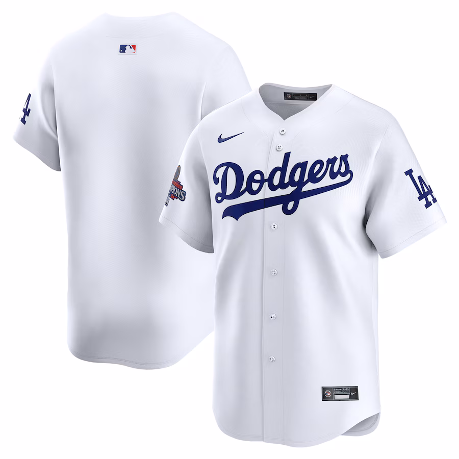 Men's Los Angeles Dodgers Nike White 2024 World Series Champions Home Limited Jersey - Jersey