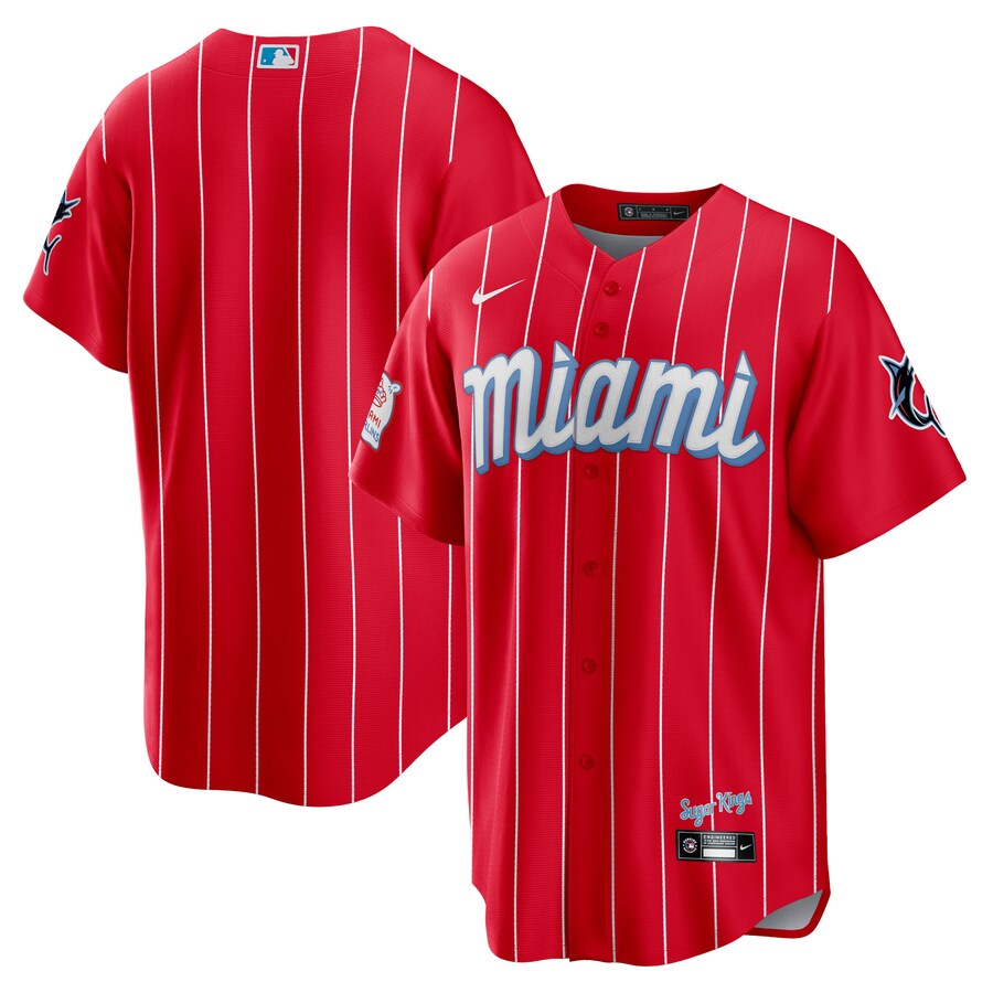 Men's Miami Marlins Nike Red City Connect Replica Jersey - Jersey