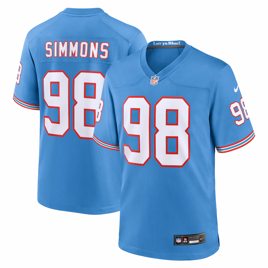 Youth Tennessee Titans Jeffery Simmons Nike Light Blue Game Jersey - Jersey