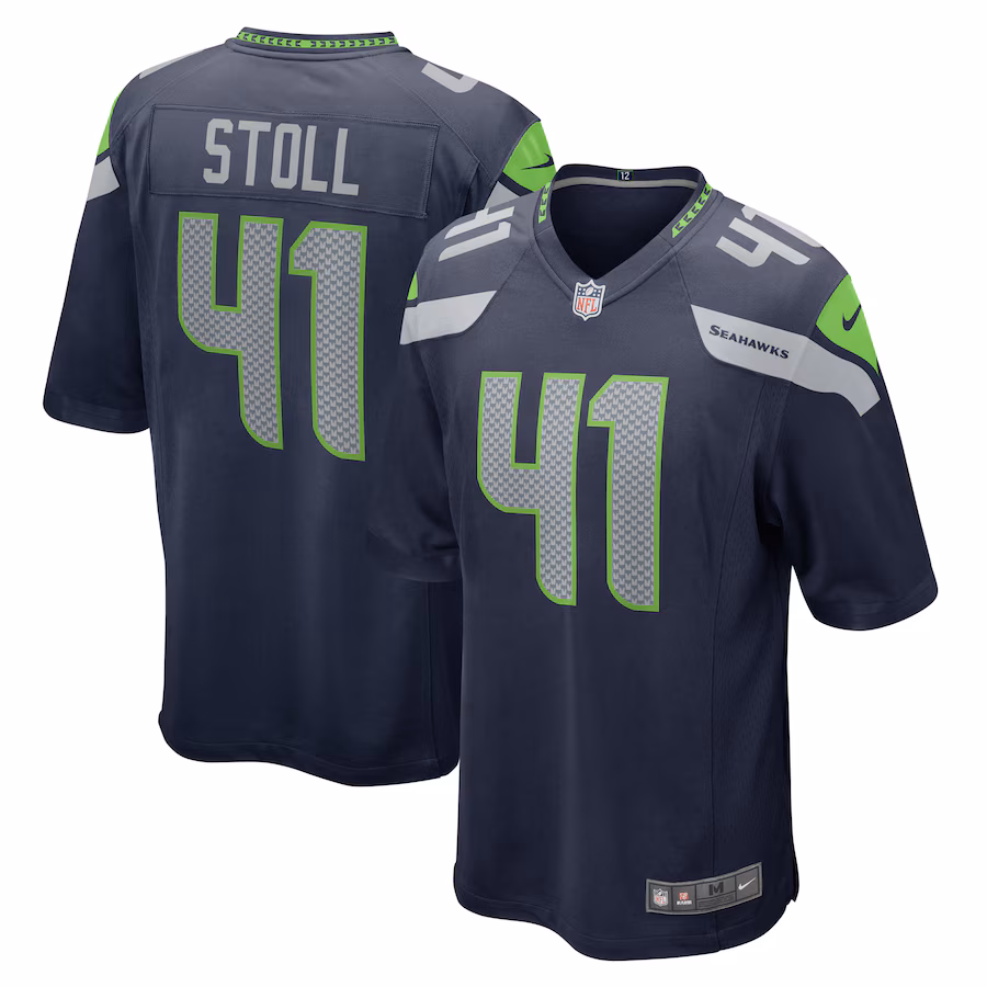 Men's Seattle Seahawks Chris Stoll Nike College Navy  Game Jersey - Jersey