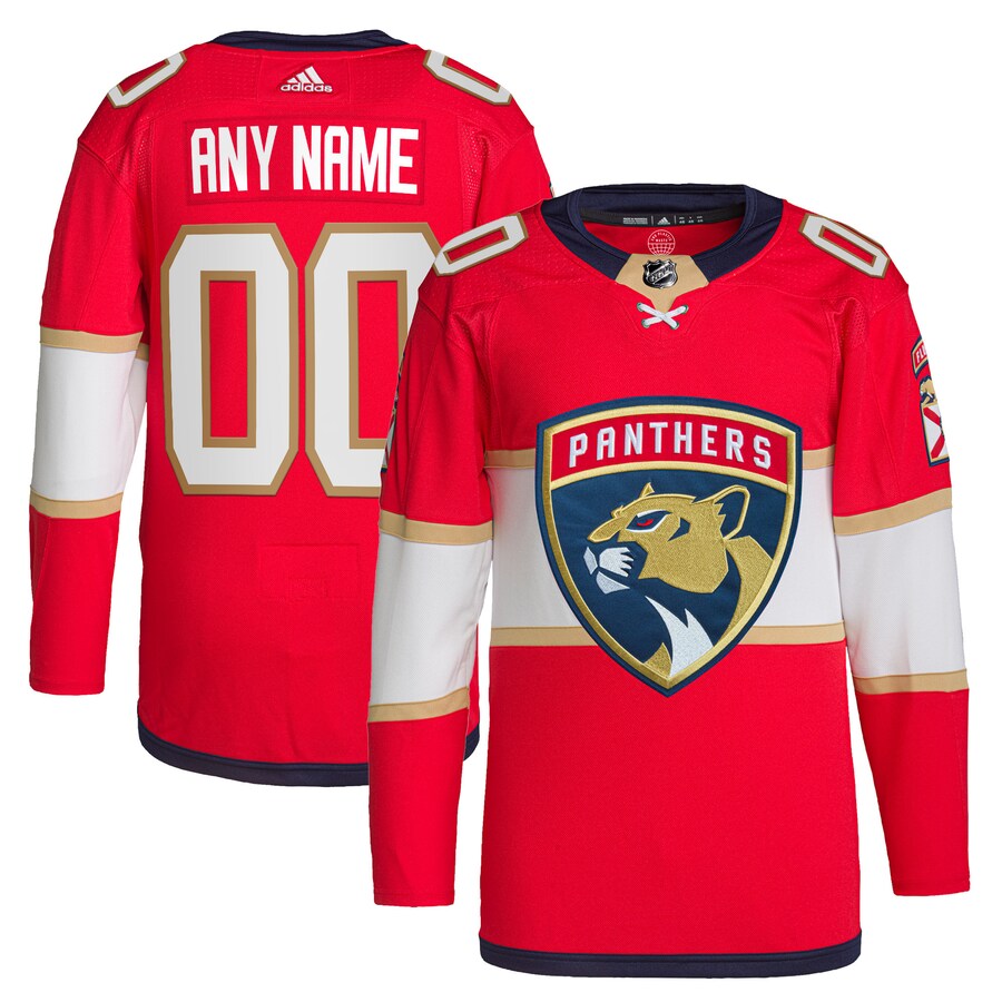 Men's Florida Panthers adidas Red Home Primegreen Authentic Pro Custom Jersey - Jersey