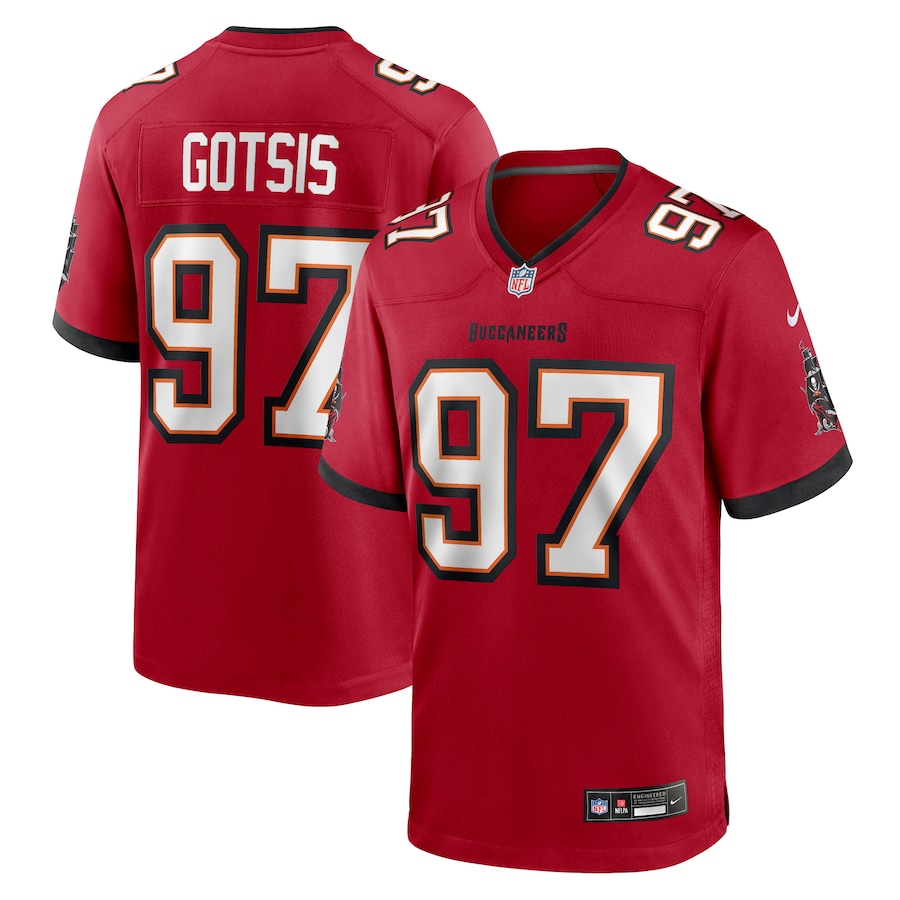 Men's Tampa Bay Buccaneers Adam Gotsis Nike Red Team Game Jersey - Jersey